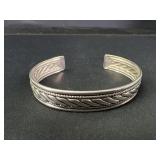Braided Design Cuff Bracelet - SS?