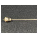 14k Gold Stick pin with Pearls