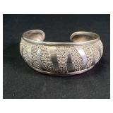 Sterling Silver Zebra Stripe cuff bracelet