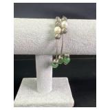 Jade & Pearl Beaded Wrap Bracelet -SS?