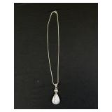 Sterling Silver Dendritic Agate Pendant Necklace