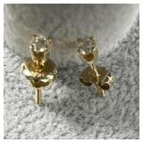 14K Diamond Stud Earrings