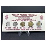 Mexico Coin Set w/ Tijuana Tourist Terminal Card