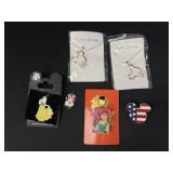 Disney necklaces, pins, and more