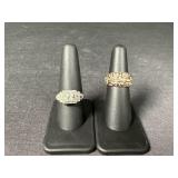 2 Sterling Silver Rings