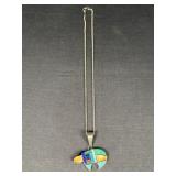 Sterling Silver P. Sanchez Bear Stone inlay