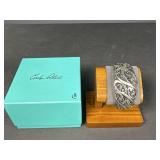 Sterling Silver Scroll Design Cuff bracelet