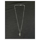 Sterling Silver Cross Pendant Necklace - 18ï¿½