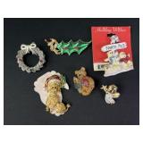 Christmas brooches