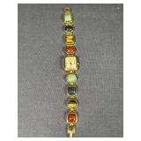 3ï¿½ Bracelet with Scarab Links Watch marked KJL