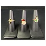 Adjustable Christmas rings