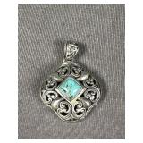 Sterling Silver Turquoise Pendant