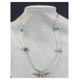 Turquoise Nugget Necklace w/ Eagle Pendant - SS?