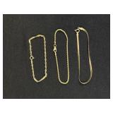 3 Sterling Silver Italy Bracelets - 5.88g