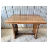 Vintage Wood Dining Table w/ Hidden Leaves