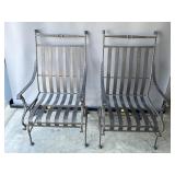 2 Wrought Iron Outdoor Chairs
