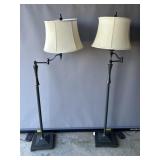 2 Swing Arm Floor Lamps