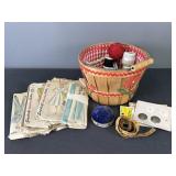 Sewing basket with Patterns and more