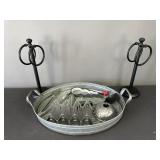Kitchen Items and Galvanized Tray