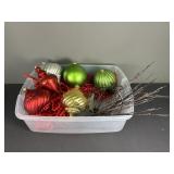 Large Ornaments and Strung Beaded garland