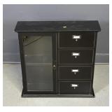 Small Black Wooden Accent Cabinet