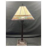 Mission Tiffany Style Stained Glass Table Lamp