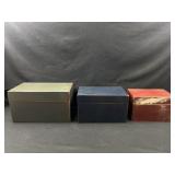 Wooden storage boxes