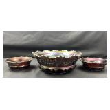 Carnival glass bowls