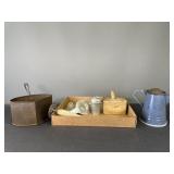 Graniteware pitcher and more antique kitchen