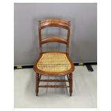 Wooden Wicker Seated Chair
