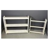 2 White Wooden Shelves