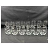 Clear glass cups
