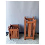 Mission Style Waste Bin and Umbrella Stand