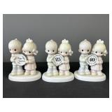 3 Precious Moments Anniversary Figures
