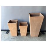 3 Plastic Planter Sets