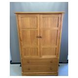 Thomasville Oak Storage Cabinet w/2 Drawers