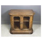 Heritage Side Table with Wire Front