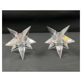 2 Ritzenhoff Bleikristall Star Candle Holders