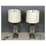 2 Glass Base Lamps