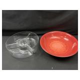 Better home plastic bowl and glass tray