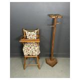 Baby Doll High Chair and Small Coat Rack