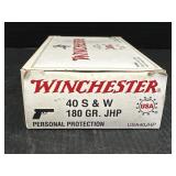 1 Winchester 40 S&W 180 gr JHP ammo