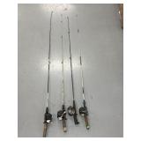 4 Zebco Fishing Poles