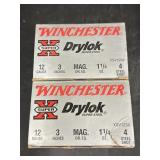 2 Winchester 12ga 3inch Mag 1 1/4 oz 4 Steel Shot