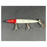 Vintage Heddon Style Red Head Fishing Lure