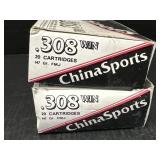 2 China Sports .308 Win ammunition