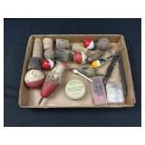 Vintage Fishing Bobber & Tackle Assortment