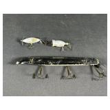 3 Vintage Fishing Lures Incl Minnow Plug