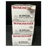 3 Winchester 38 Special FMJ Ammo