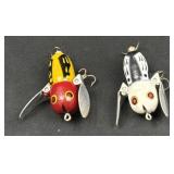 2 Heddon Tiny Crazy Crawler Fishing Lures